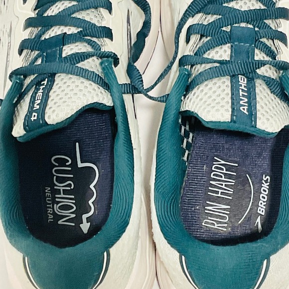 Brooks ANTHEM 4 womens 7 1203401 B129 green white running shoes sneaker ICE FLOW - Picture 5 of 9